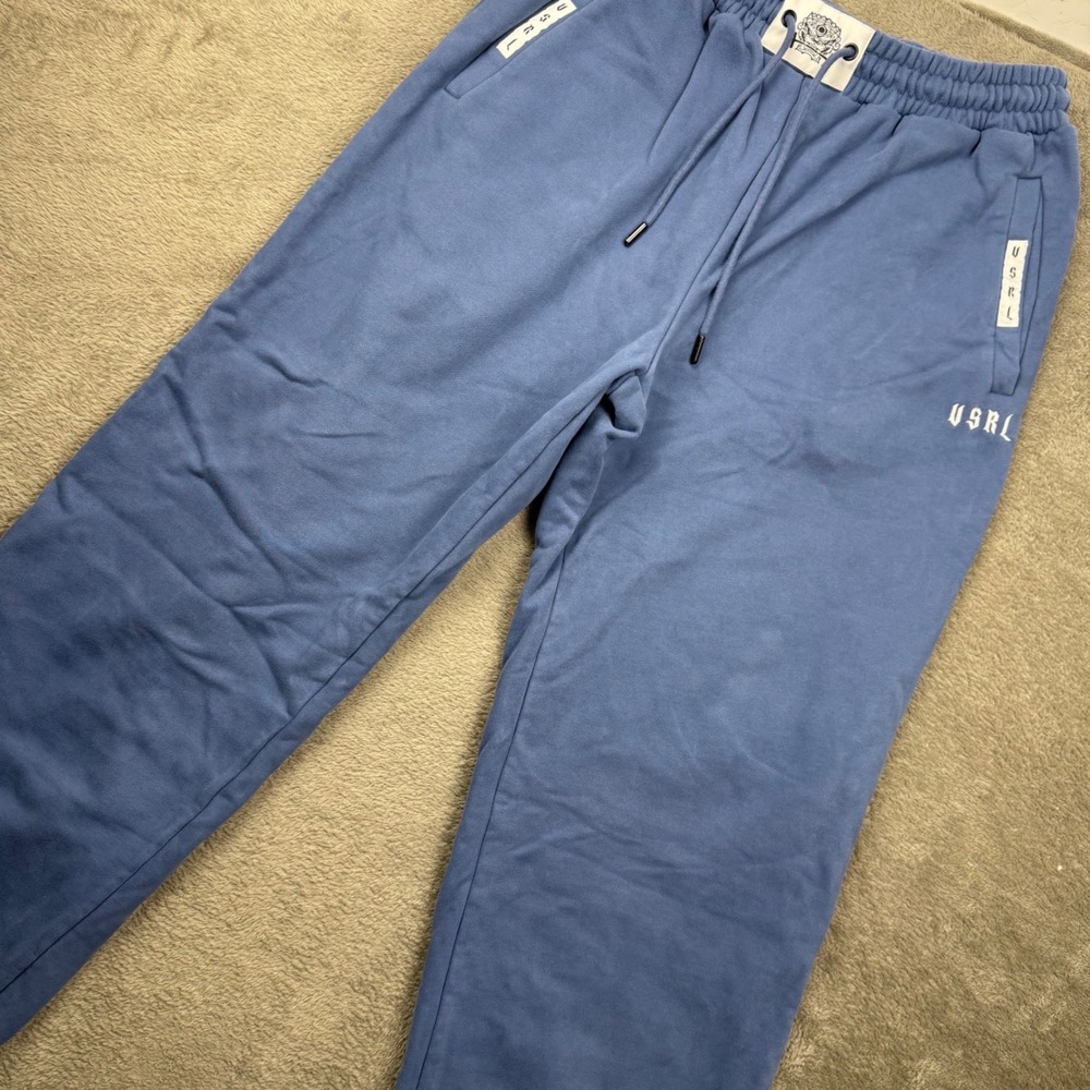 VSRL Sweatpants Mens XL Blue Excellent Heavy Cotton Logo Joggers Streetwear